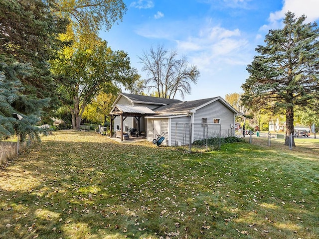 view of yard featuring a gazebo