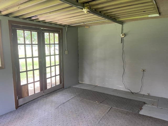 interior space with french doors