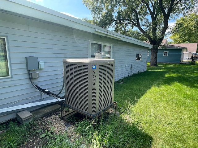 exterior details with central air condition unit