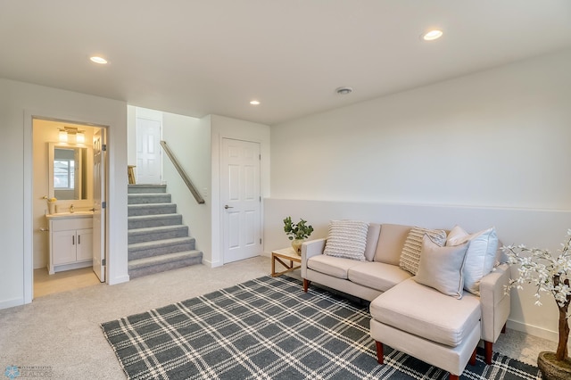 view of carpeted living room