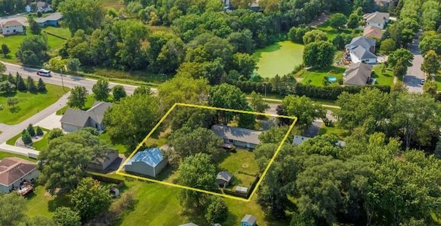 bird's eye view featuring a residential view