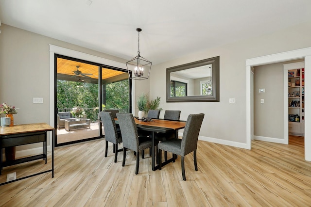 3028 Pinewood Rd SE, Rochester, MN 55904 - dining area featuring light wood-type flooring, baseboards, and a chandelier