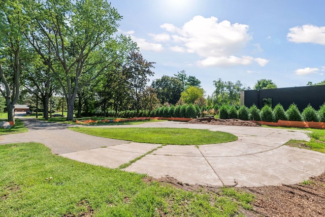 view of community with a yard