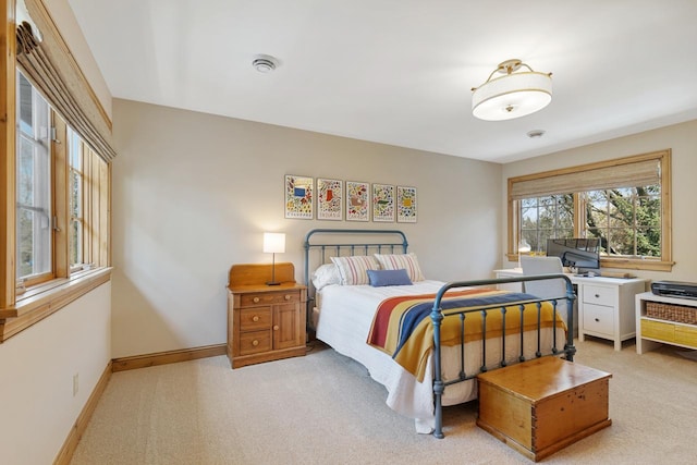 view of carpeted bedroom