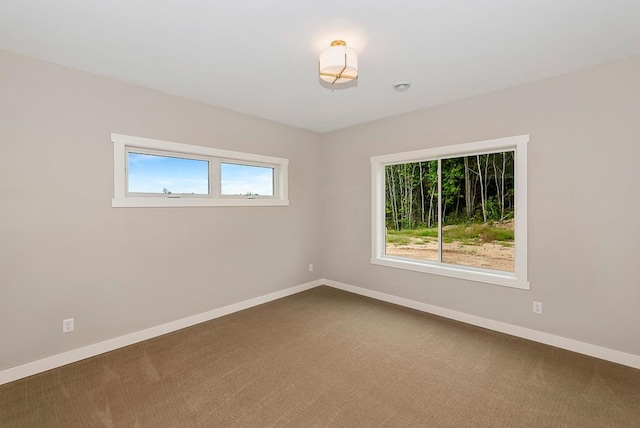 view of carpeted spare room