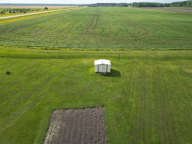 aerial view featuring a rural view