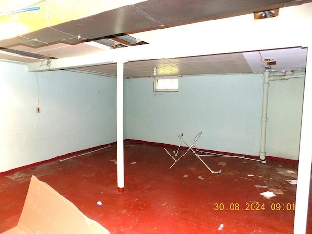 view of basement