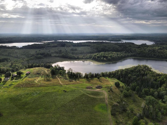 27602 County Road 51, Bovey, MN 55709 - bird's eye view with a wooded view and a water view