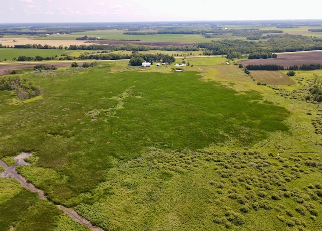 aerial view with a rural view