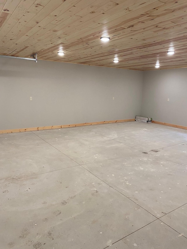 3450 23rd Ave NW, Hackensack, MN 56452 - below grade area with baseboards and wood ceiling