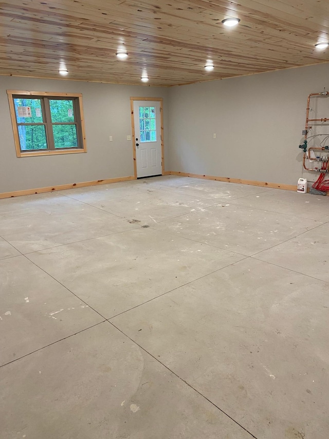 3450 23rd Ave NW, Hackensack, MN 56452 - garage with baseboards and wooden ceiling