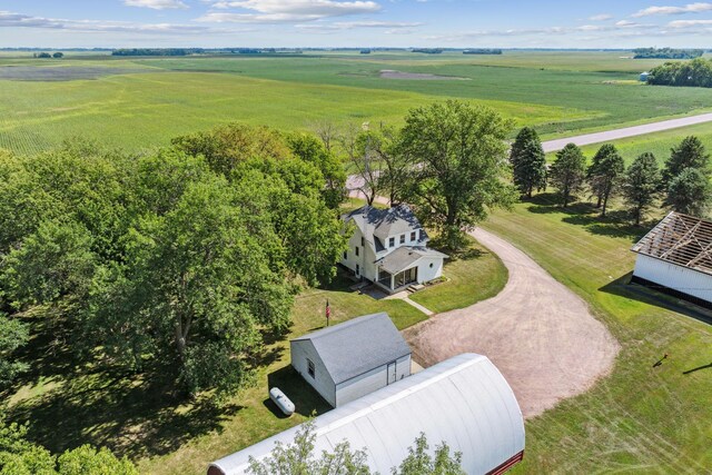 aerial view with a rural view