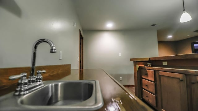 interior space featuring sink