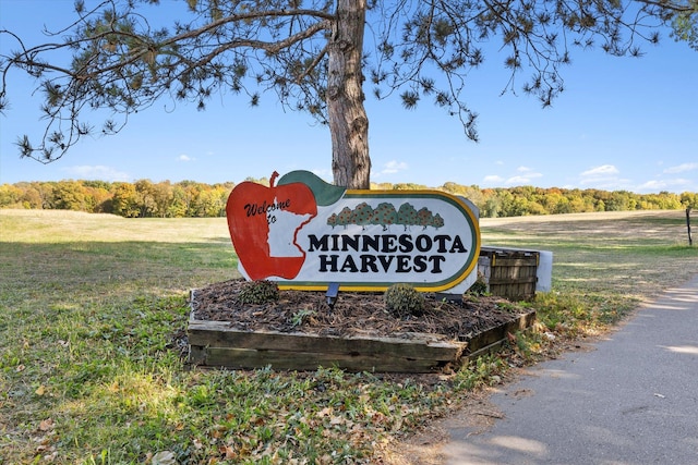 view of community sign