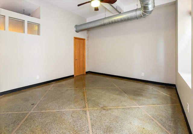 empty room with ceiling fan