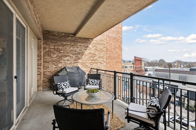 balcony with a grill