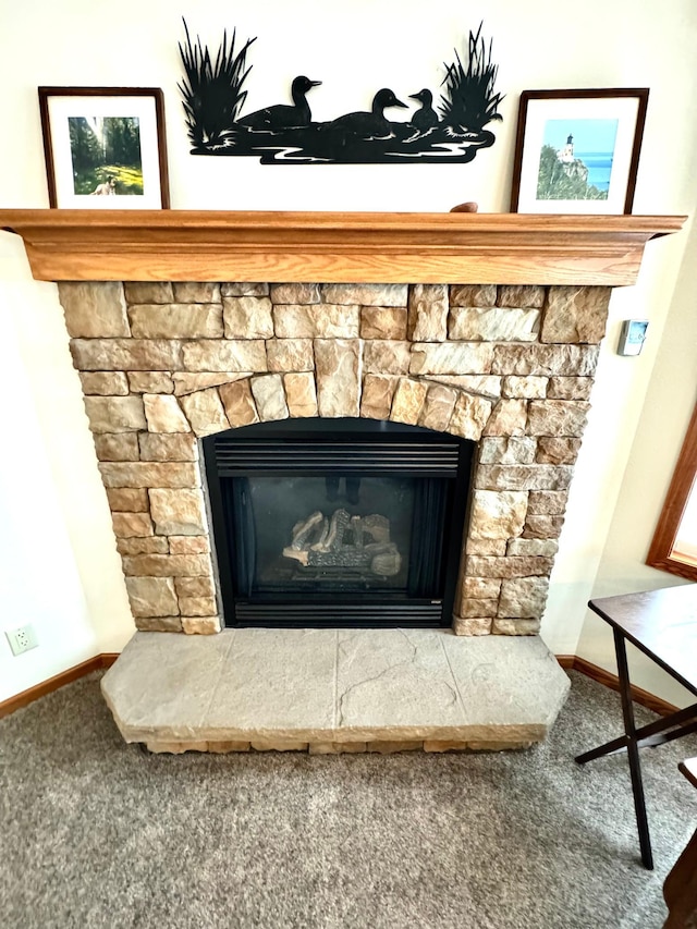 50370 Turtle River Rd, Marcell, MN 56628 - detailed view of carpet floors and a fireplace