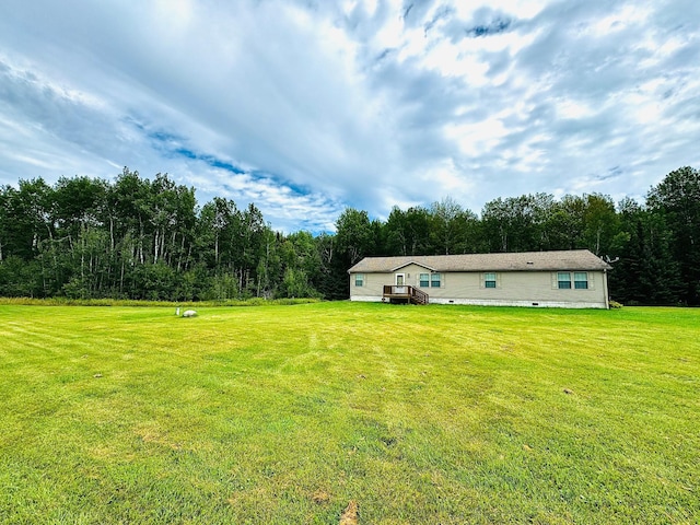 50370 Turtle River Rd, Marcell, MN 56628 - view of grassy yard featuring a forest view