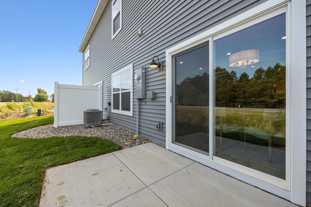 view of patio featuring cooling unit