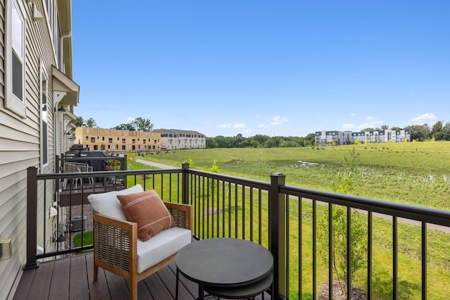 balcony with a rural view