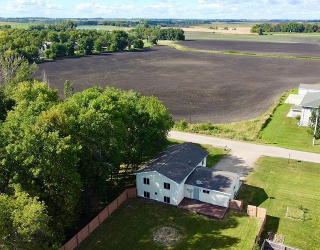 bird's eye view featuring a rural view