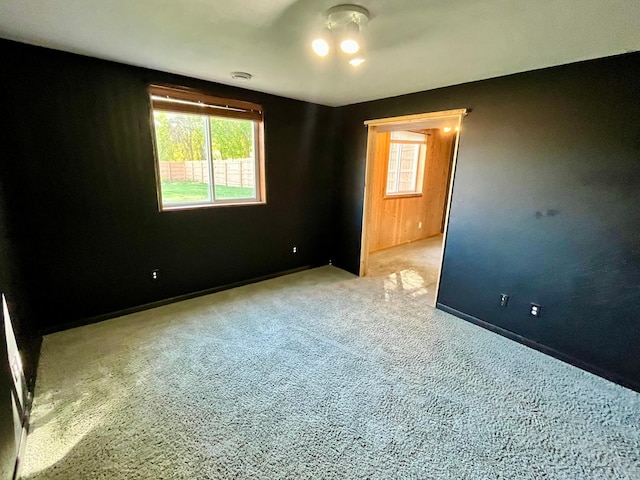 unfurnished bedroom with light colored carpet