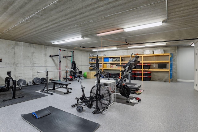 view of exercise area