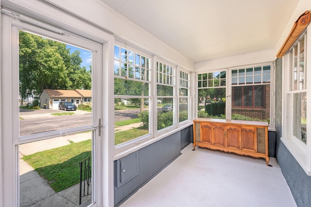 view of sunroom