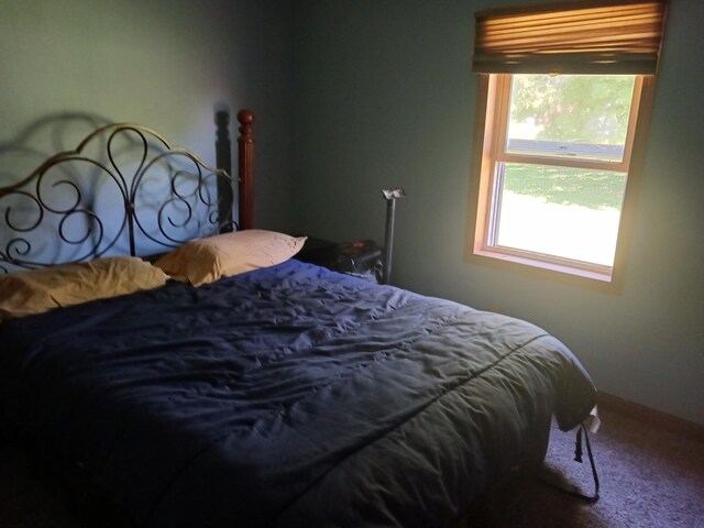 carpeted bedroom with baseboards