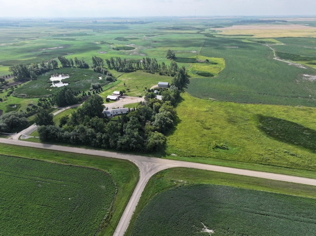 bird's eye view with a rural view