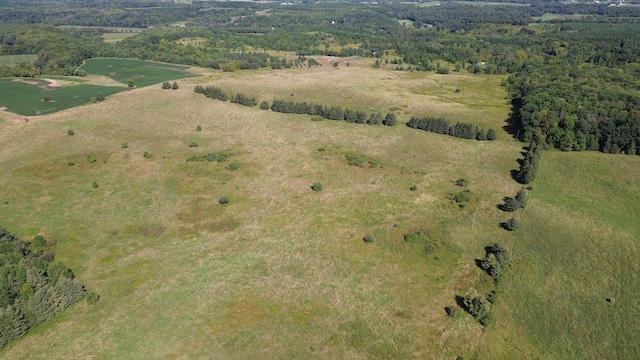 drone / aerial view with a rural view