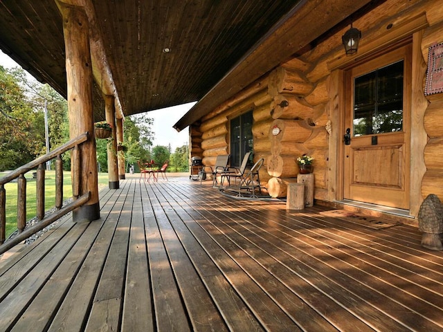 view of wooden terrace