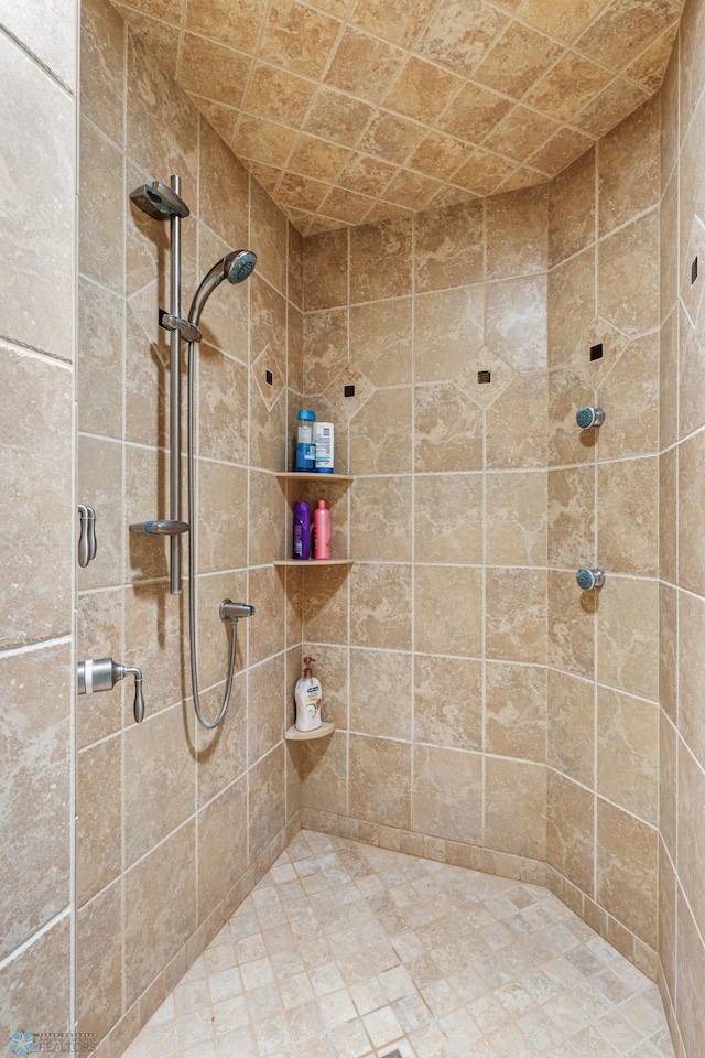 full bath with tiled shower