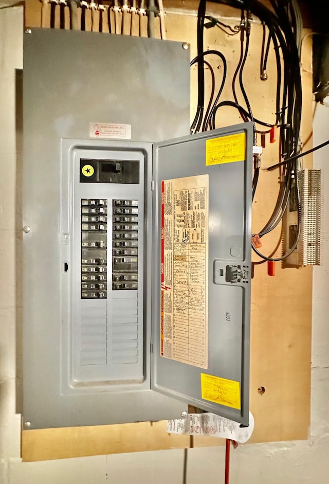 utility room with electric panel