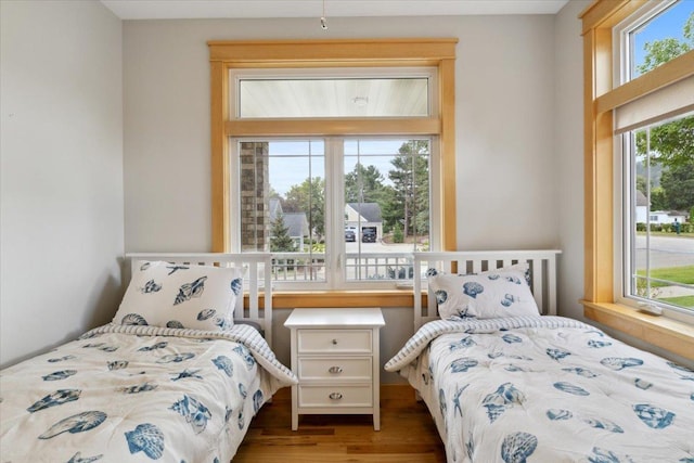 bedroom featuring hardwood / wood-style flooring