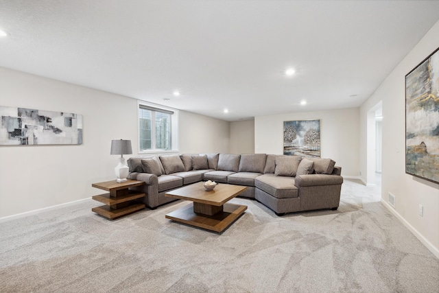 view of carpeted living room