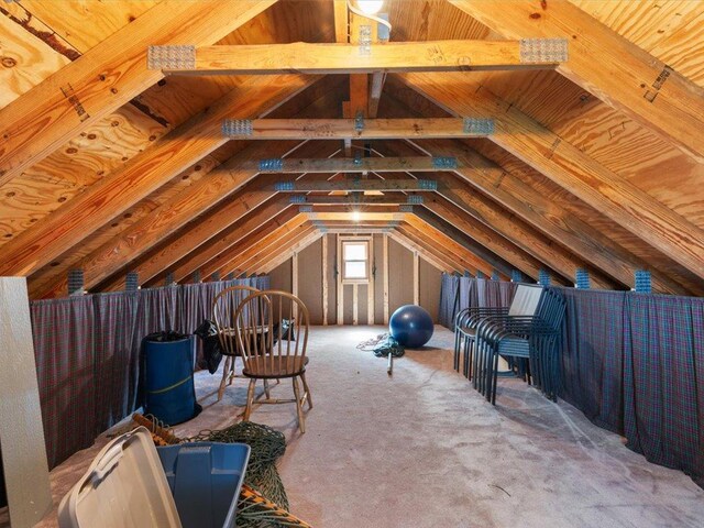 view of attic