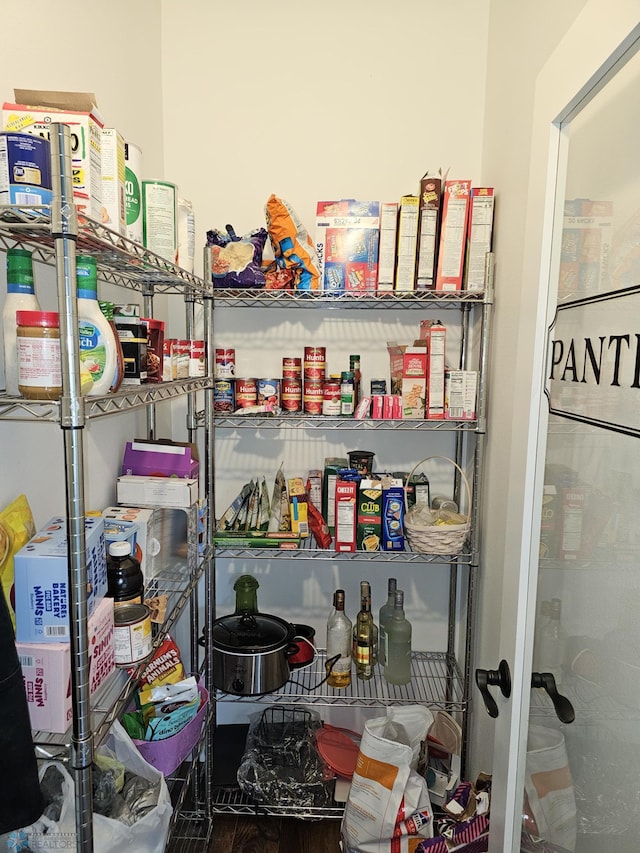 view of pantry