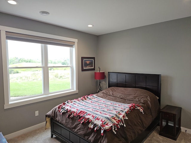 view of carpeted bedroom