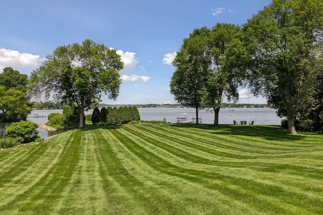 2670 Woolsey Ln, Woodland, MN 55391 - view of grassy yard with a water view