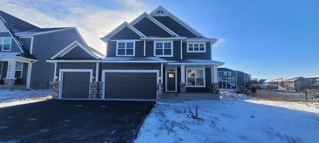 craftsman-style house with a garage