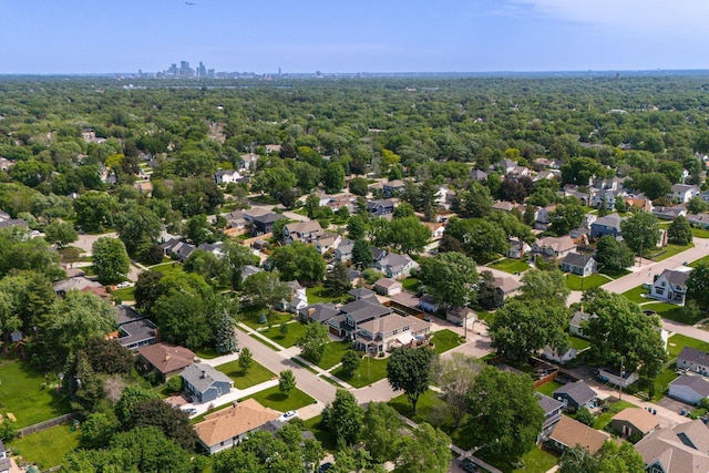 bird's eye view featuring a residential view