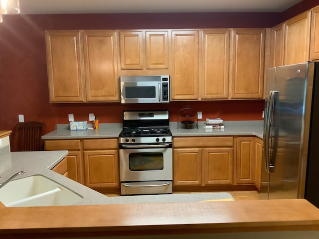 kitchen featuring appliances with stainless steel finishes and sink