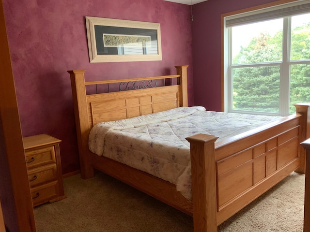 bedroom featuring carpet flooring