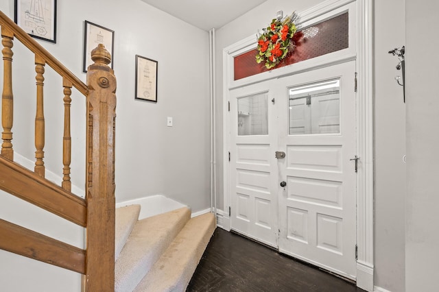 entryway featuring dark hardwood / wood-style flooring