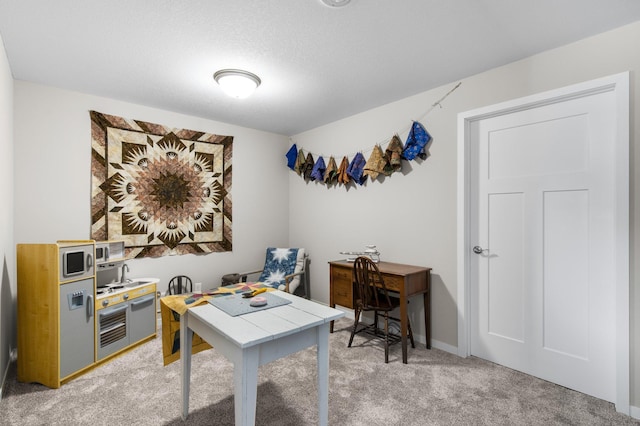 office area with carpet flooring