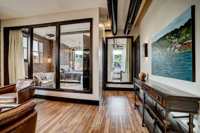 entryway featuring hardwood / wood-style floors