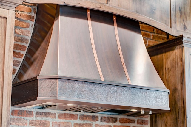 interior details with premium range hood