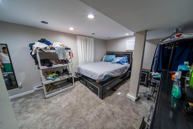 bedroom featuring carpet floors