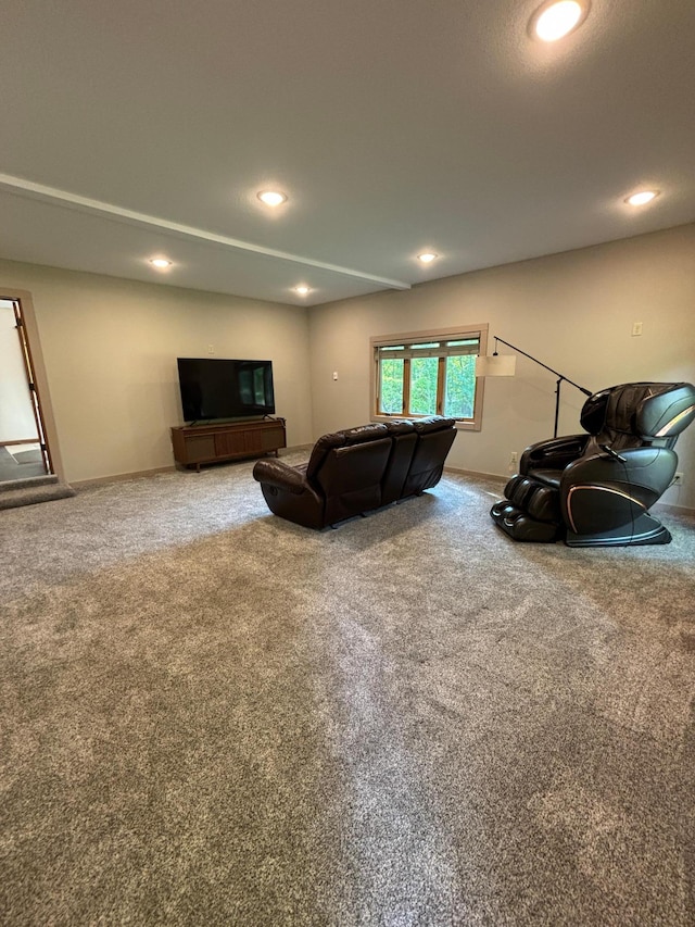 view of carpeted living room